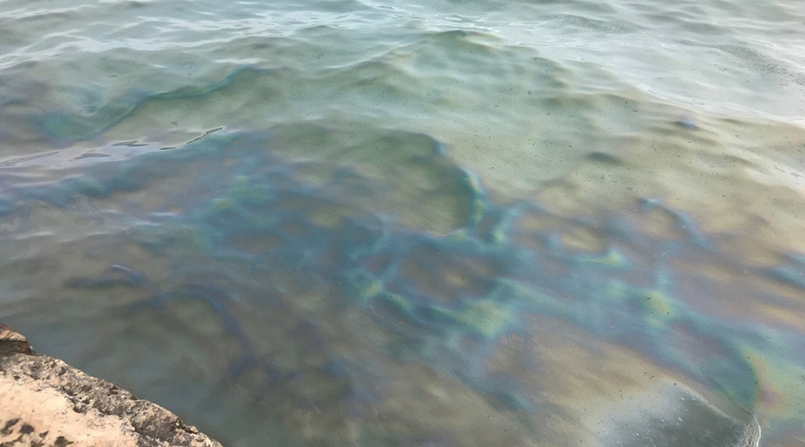 Пленка нефтепродуктов обнаружена в море у набережной Керчи