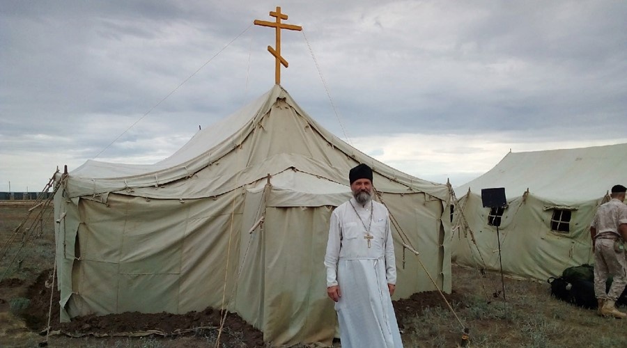 Полевой православный храм-шатёр установили на полигоне «Опук» в Крыму