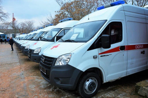 Новые автомобили «скорой» получил центр медицины катастроф в Крыму