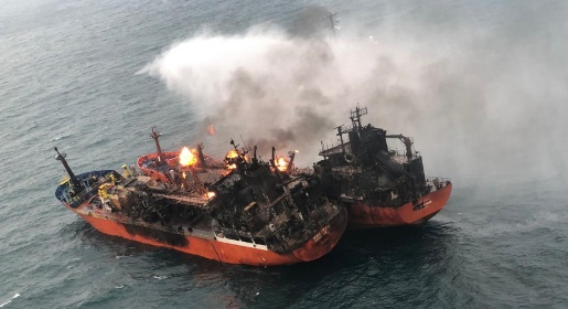 На танкерах в Черном море продолжается остаточное горение