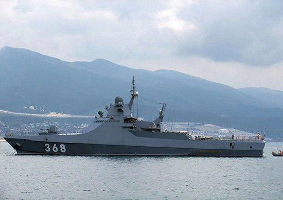 Новейший корабль Черноморского флота «Василий Быков» провел стрельбы в море