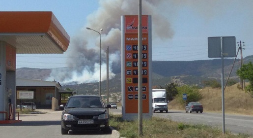 Более сотни человек тушат лесной пожар в районе Старого Крыма