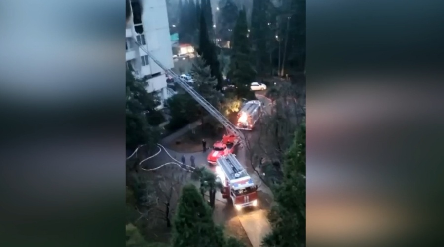 Пожар в корпусе военного санатория в Партените ликвидирован