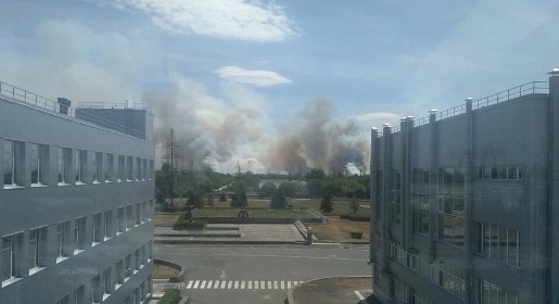Около 10 га радиоактивного леса горит в зоне отчуждения Чернобыльской АЭС