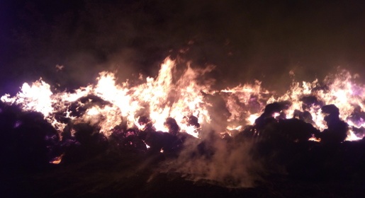 Почти 30 тонн соломы сгорело в Нижнегорском районе Крыма