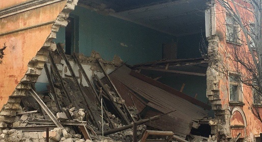 Обрушилось одно из зданий Керченского морского технологического госуниверситета