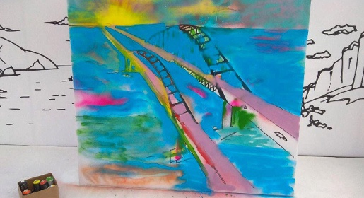 Крымчане в центре Симферополя создают уникальный арт-объект