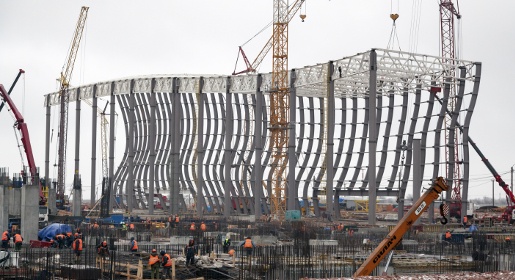 Строители нового терминала аэропорта Симферополь смонтировали более 900 тонн металлоконструкций