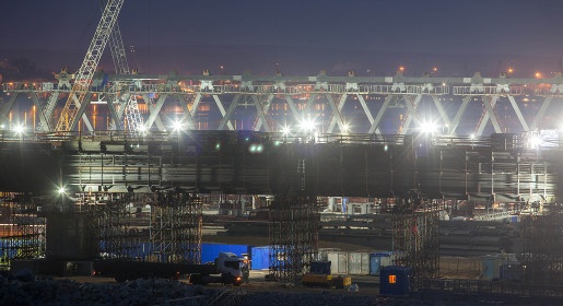 Арочные пролёты Крымского моста уже готовы наполовину (ФОТО)