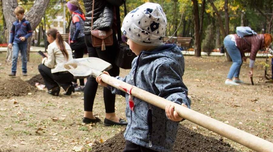 Участники акции «Семейное дерево» высадили два десятка саженцев в Детском парке Симферополя