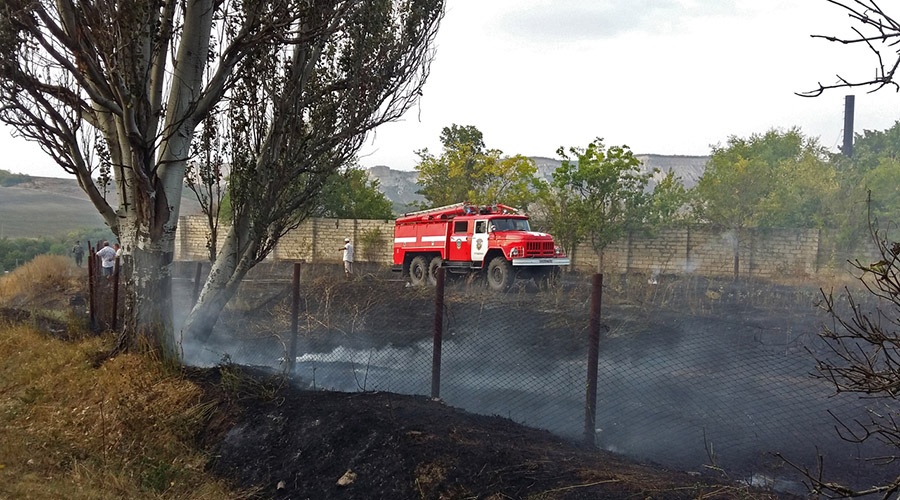 Почти три тысячи квадратных метров сухостоя выгорело в Крыму за сутки
