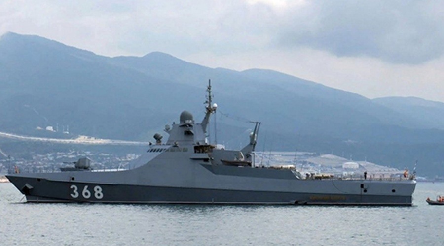 Патрульный корабль Черноморского флота «Василий Быков» провел учение по борьбе за живучесть