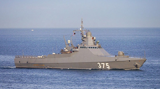 Патрульный корабль ЧФ «Дмитрий Рогачёв» провел артиллерийские стрельбы в Черном море 