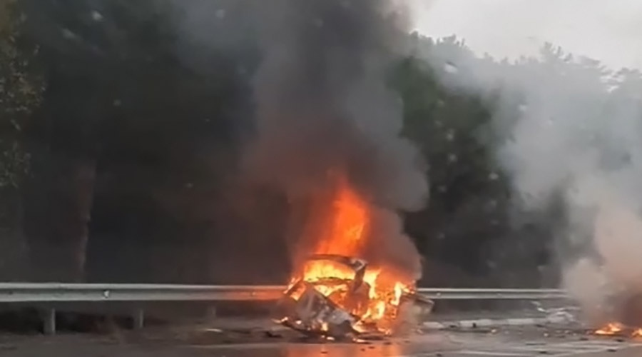 Водитель «шестерки» погиб в пожаре после ДТП на горной дороге в Крыму