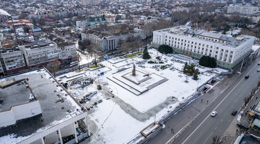 Окончание благоустройства центральной площади Симферополя перенесли на неопределенный срок