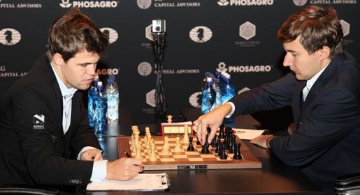 Карякин сыграл вничью с Карлсеном в двенадцатой партии матча за звание чемпиона мира по шахматам