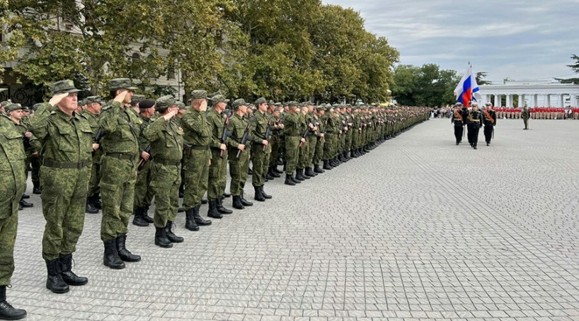 Мобилизованных в Крыму проводили на службу в Севастополе