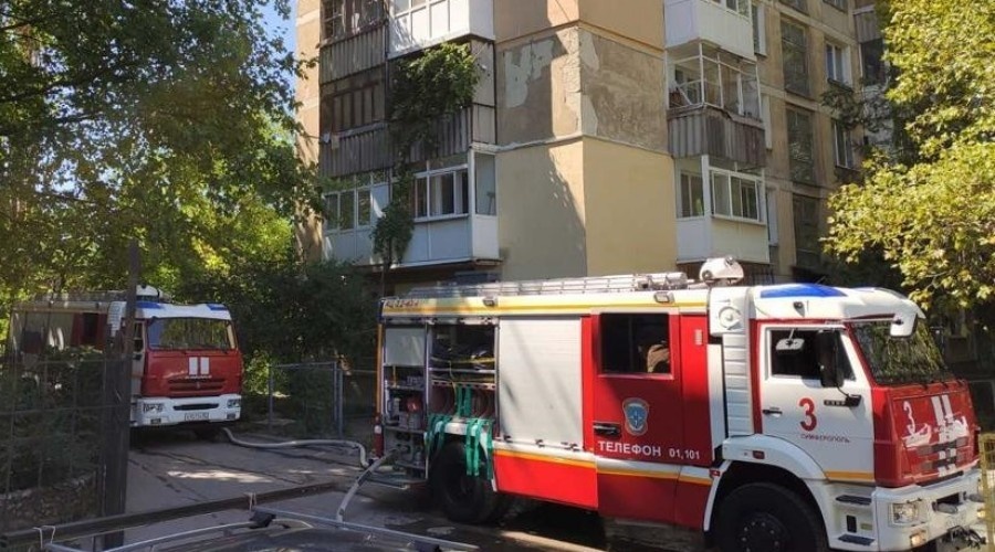 Один человек пострадал на пожаре в симферопольской пятиэтажке