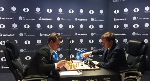 Крымчанин Карякин сыграл вничью в пятой партии матча за звание чемпиона мира по шахматам