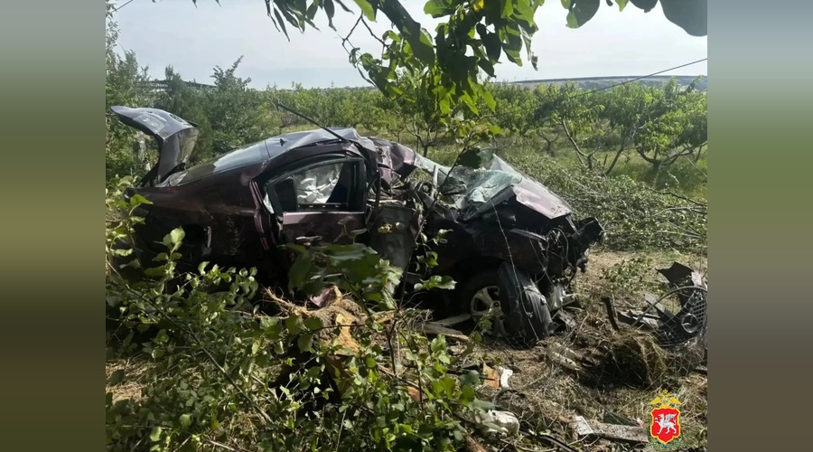 В Бахчисарайском районе два человека погибли после наезда автомобиля на дерево