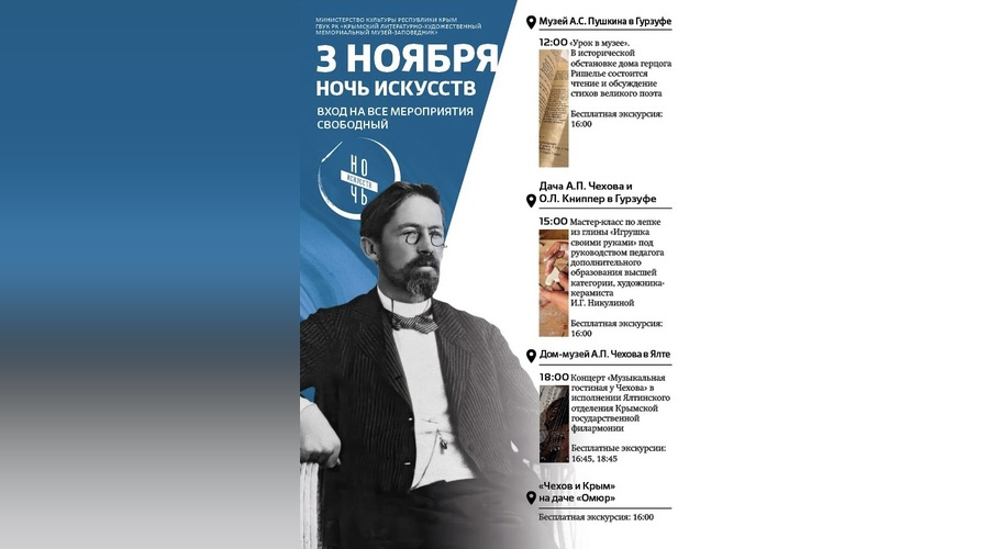Музеи Ялты и Гурзуфа проведут бесплатные экскурсии и концерты 3 и 4 ноября