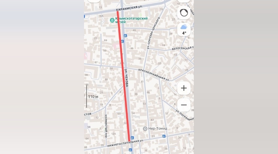 На улице Чехова в Симферополе временно ограничат движение