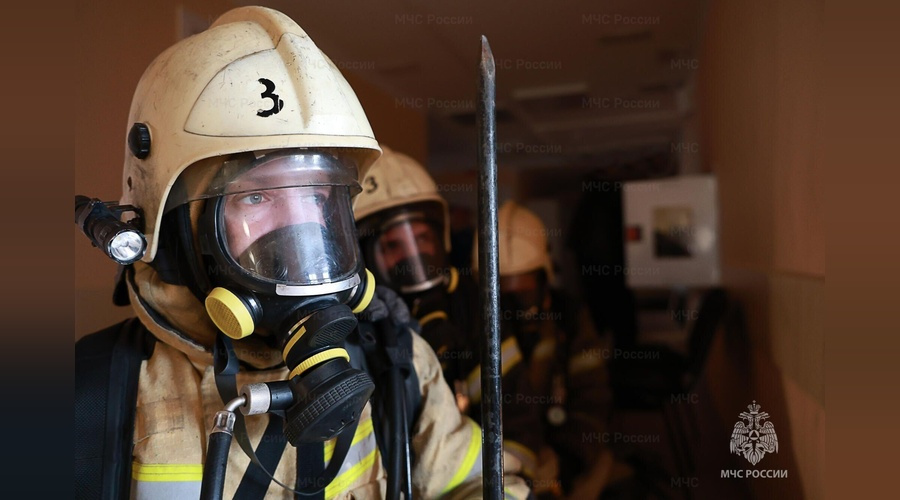 В детской клинической больнице провели учения по ликвидации условного пожара