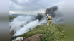 В Раздольненском районе пожарные оперативно потушили возгорание мусора