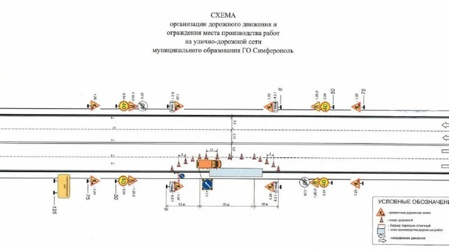 20 июня в Симферополе на улице Караимской временно ограничат движение