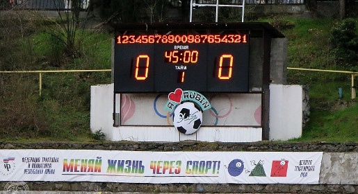 Новое электронное табло установлено на ялтинском стадионе «Авангард»