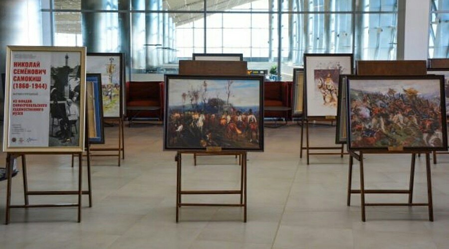 Выставка работ Самокиша открылась в аэропорту Симферополь в честь 160-летия художника